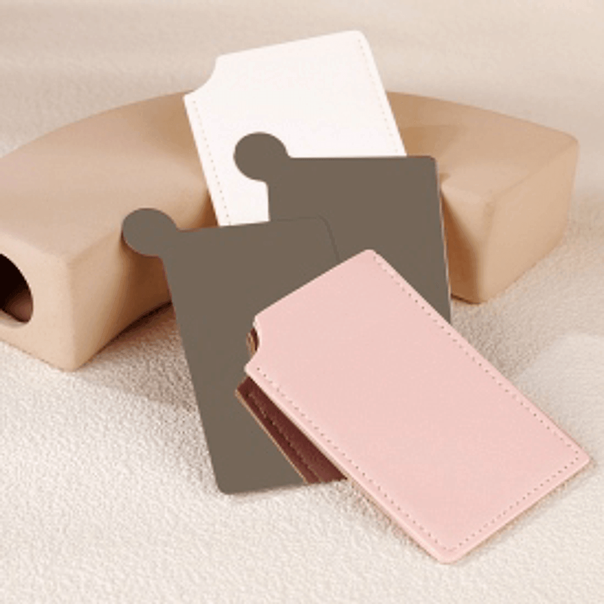 Espelhos inox inquebráveis nas cores branco, grafite e rosa