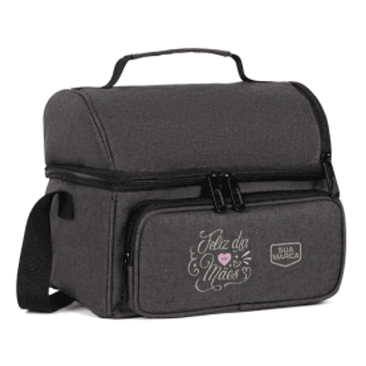 Bolsa térmica personalizada em tom rosa claro