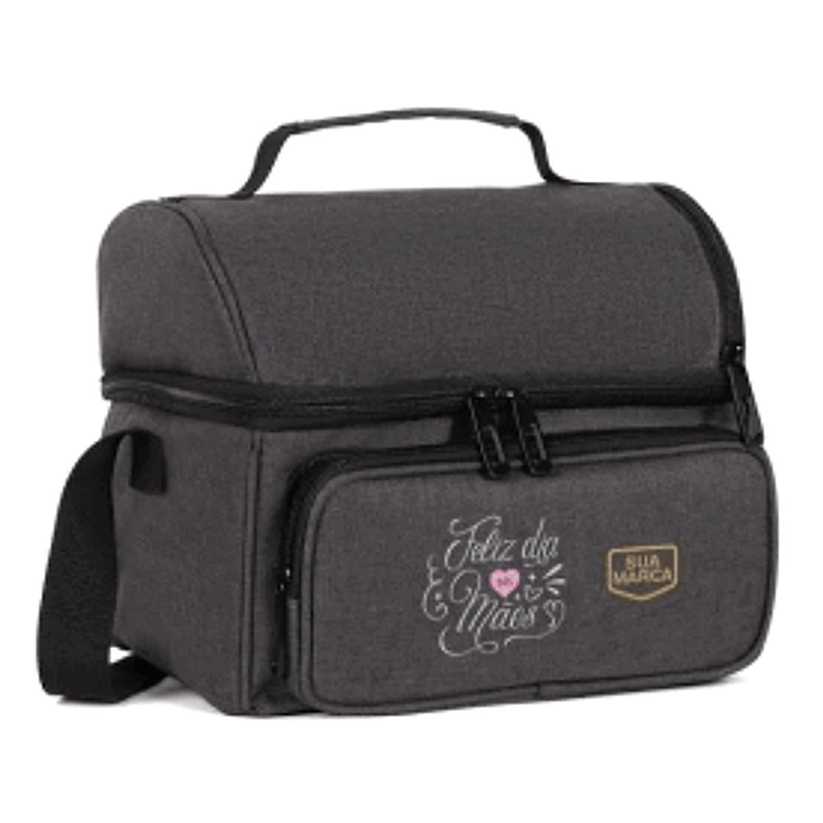 Bolsa térmica personalizada em tom rosa claro